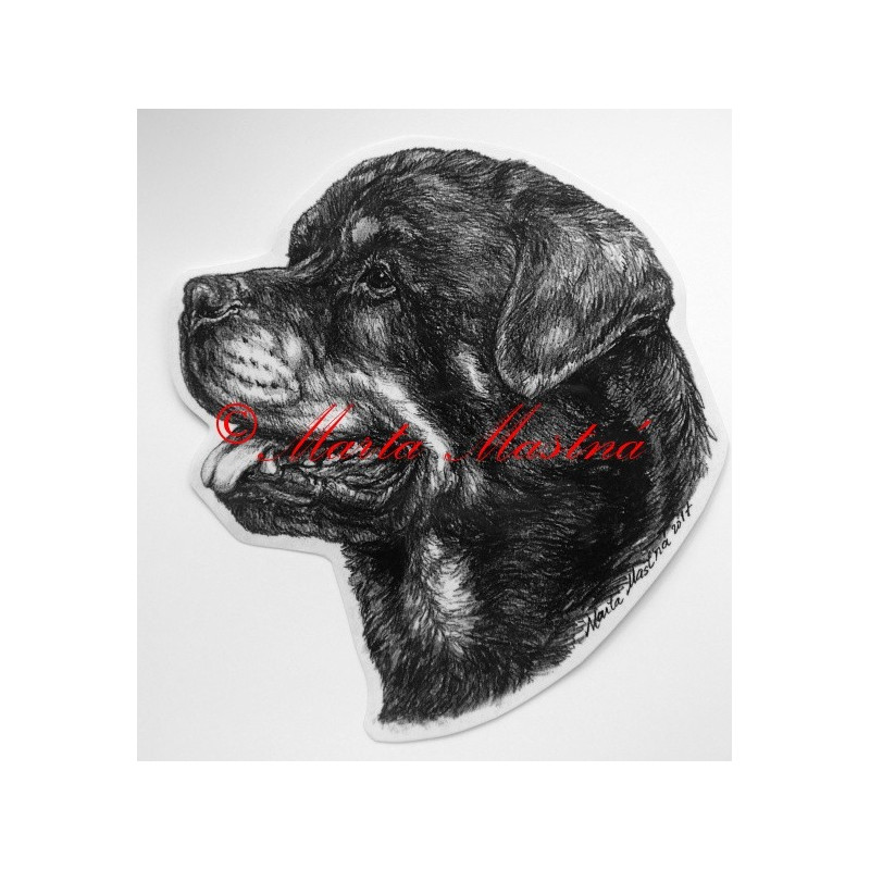 Samolepka rotvajler - dvě velikosti