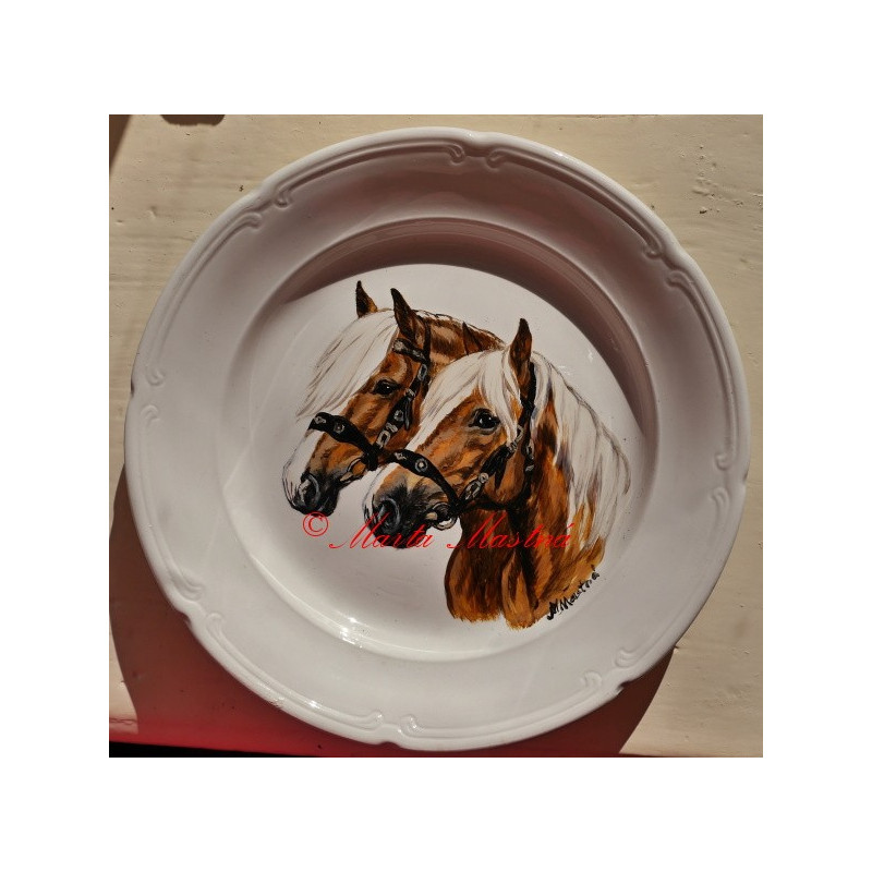 Malovaný talíř haflingové