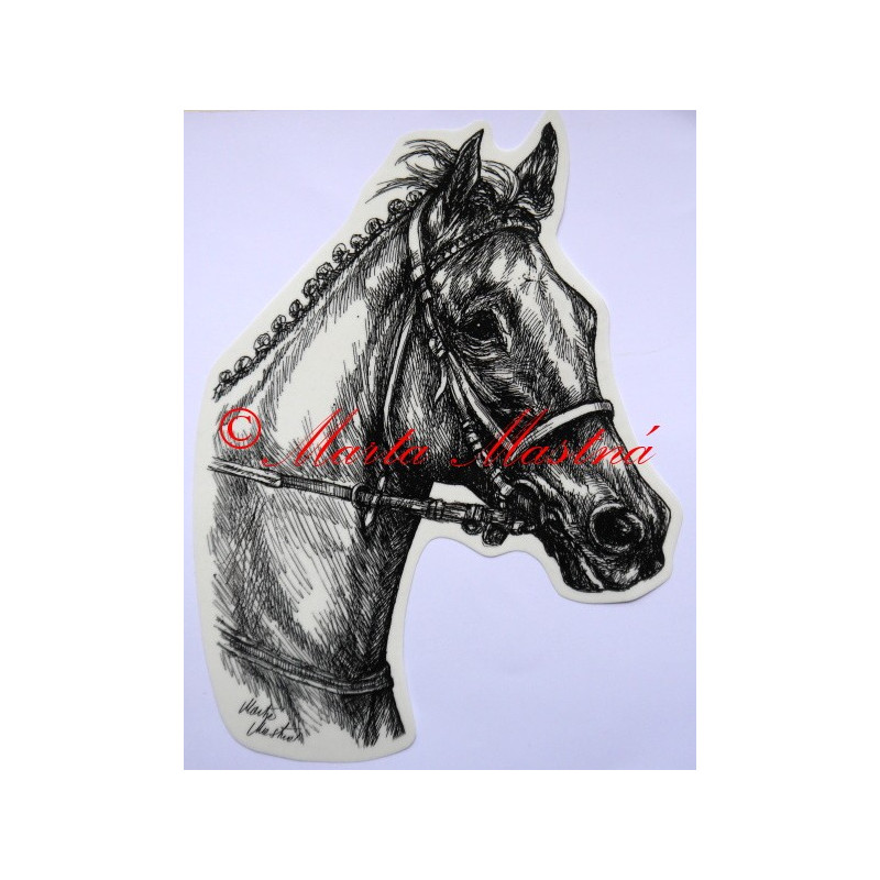 Samolepka anglický plnokrevník Tiumen, kůň, koně