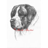 Obraz moskevský strážní pes, tužka - tisk