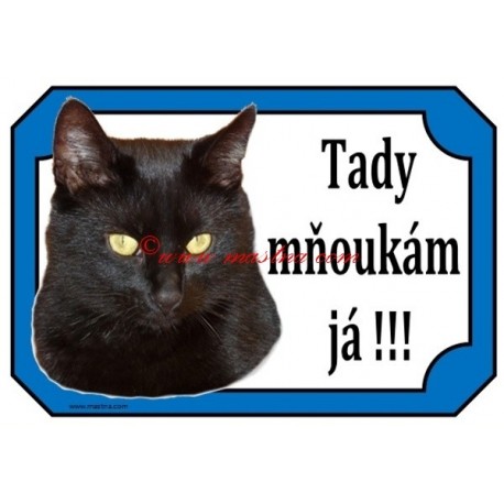 Tabulka kočka černá