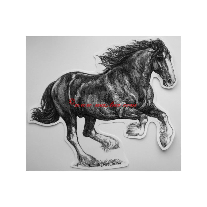 Samolepka shire horse , kůň, koně