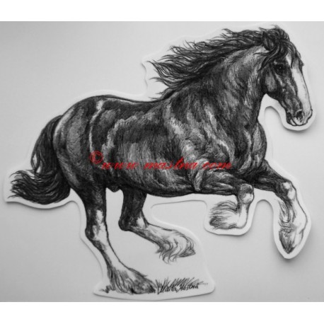 Samolepka shire horse , kůň, koně