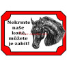 Tabulka kůň, koně - nekrmit