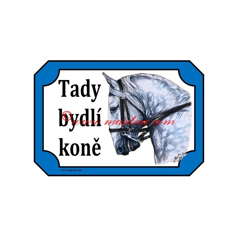 Tabulka kladrubský kůň, koně