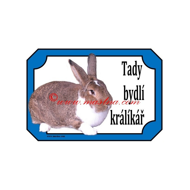 Tabulka králík meklenburský strakáč divoce zbarvený