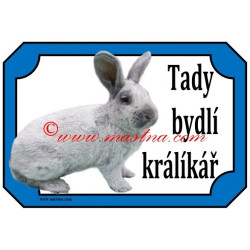 Tabulka králík velký světlý stříbřitý