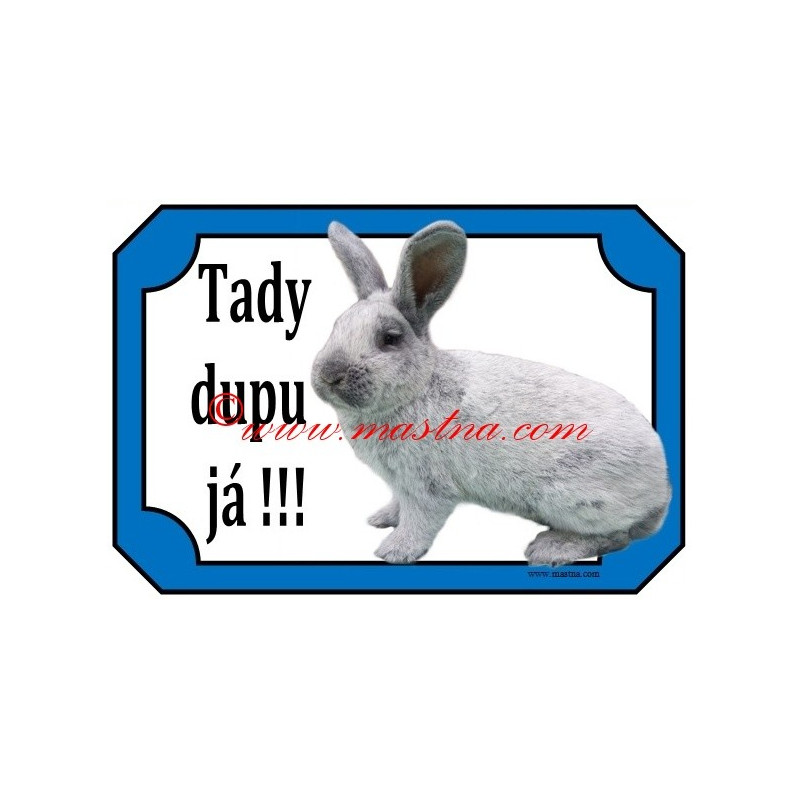 Tabulka králík velký světlý stříbřitý