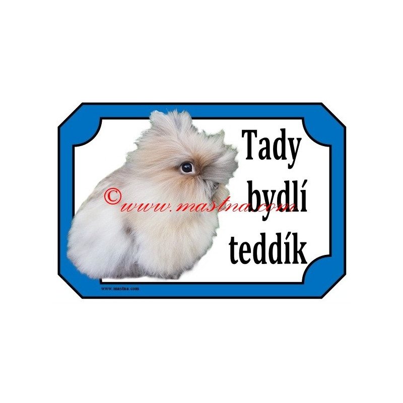 Tabulka králík teddy, dlouhosrstý