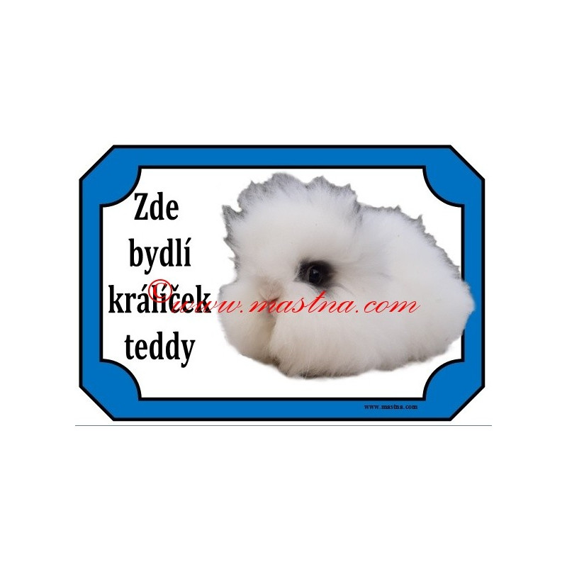 Tabulka králík teddy, dlouhosrstý