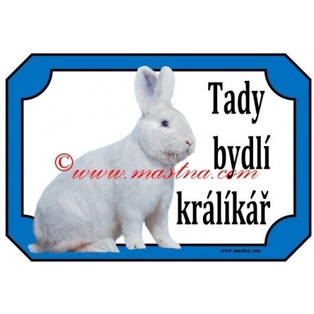 Tabulka králík vídeňský bílý