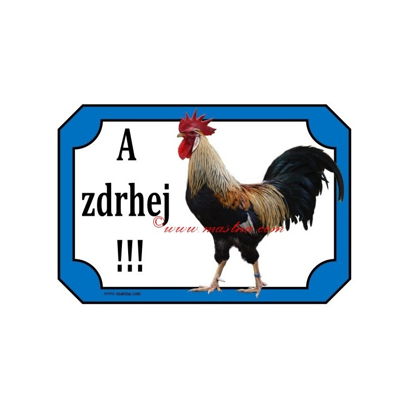 Tabulka kohout, vlaška, drůbež