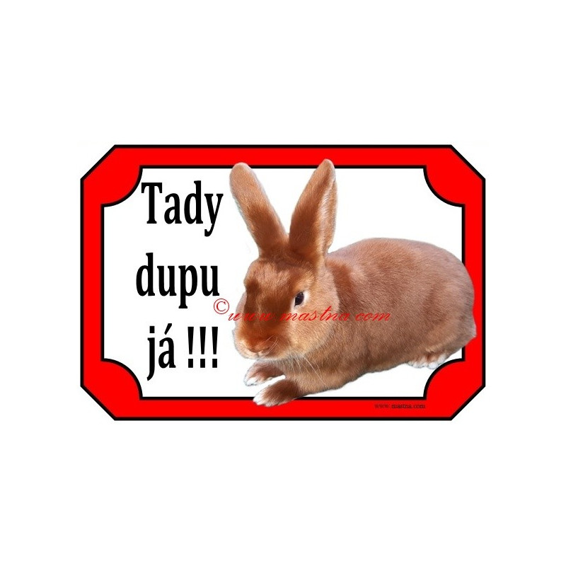 Tabulka králík saténový červený