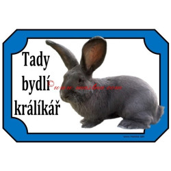 Tabulka králík belgický obr modrý