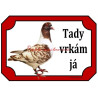 Tabulka holub moravský pštros