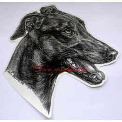 Samolepka greyhound, anglický chrt, vipet