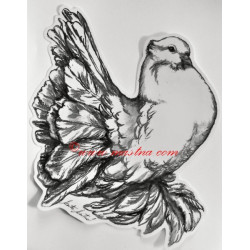 Samolepka holub pávík indický