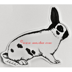 Samolepka králík český strakáč