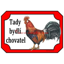 Tabulka kohout vlaška, drůbež, chovatel