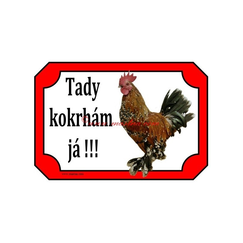 Tabulka drůbež, kohout, slepice zakrslá rousná