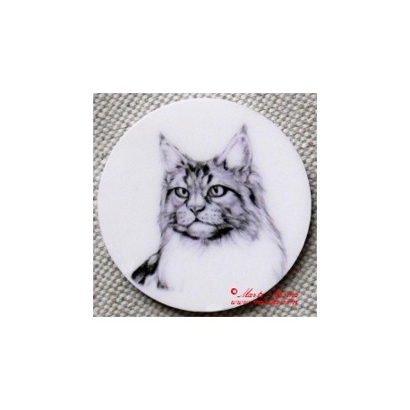 Kočka mainská mývalí magnet nebo placka