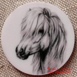 Kůň shetlandský pony magnet nebo placka