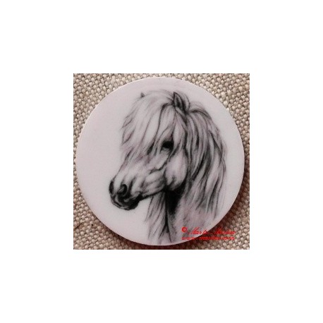 Kůň shetlandský pony magnet nebo placka