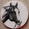 Kůň paint horse, western magnet nebo placka