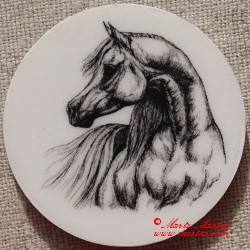 Kůň arabský plnokrevník magnet nebo placka