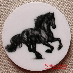 Kůň fríský magnet nebo placka