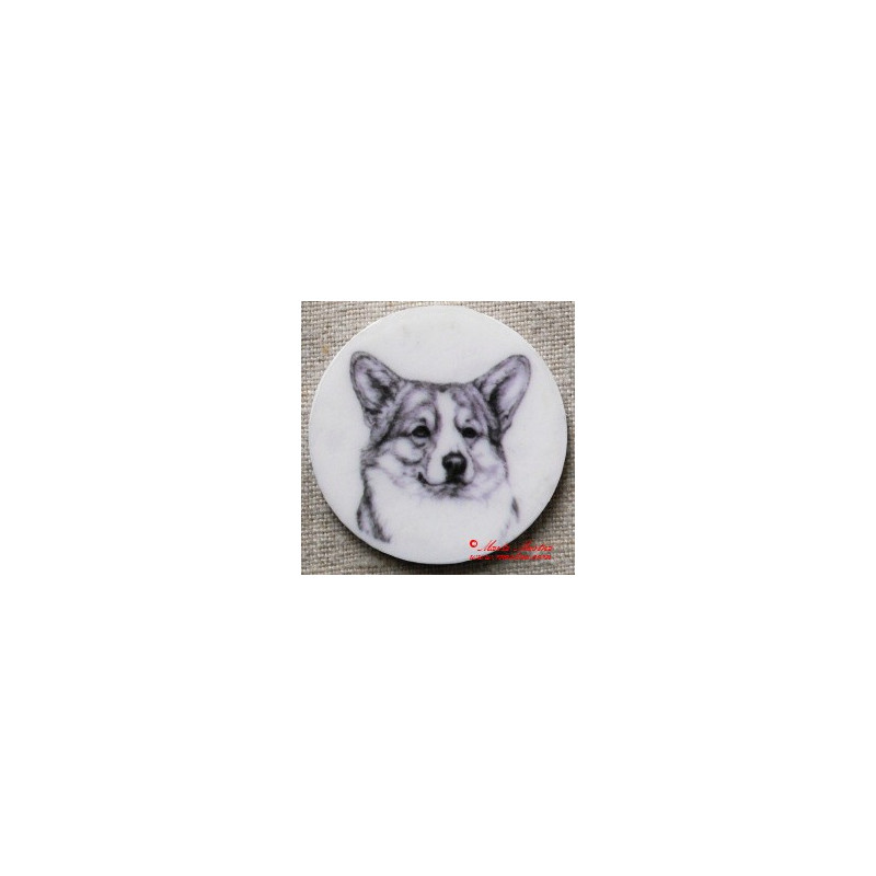 Velškorgi, welshcorgi pembrok magnet nebo placka