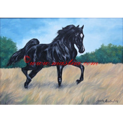Obraz arabský kůň, olejomalba - tisk