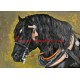 Obraz chladnokrevník, koně, olejomalba - tisk