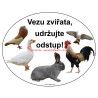 Výstražný ovál vezu zvířata - naskladníme do týdne