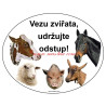 Výstražný ovál vezu zvířata - naskladníme do týdne