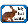 Cedulka králík zaječí