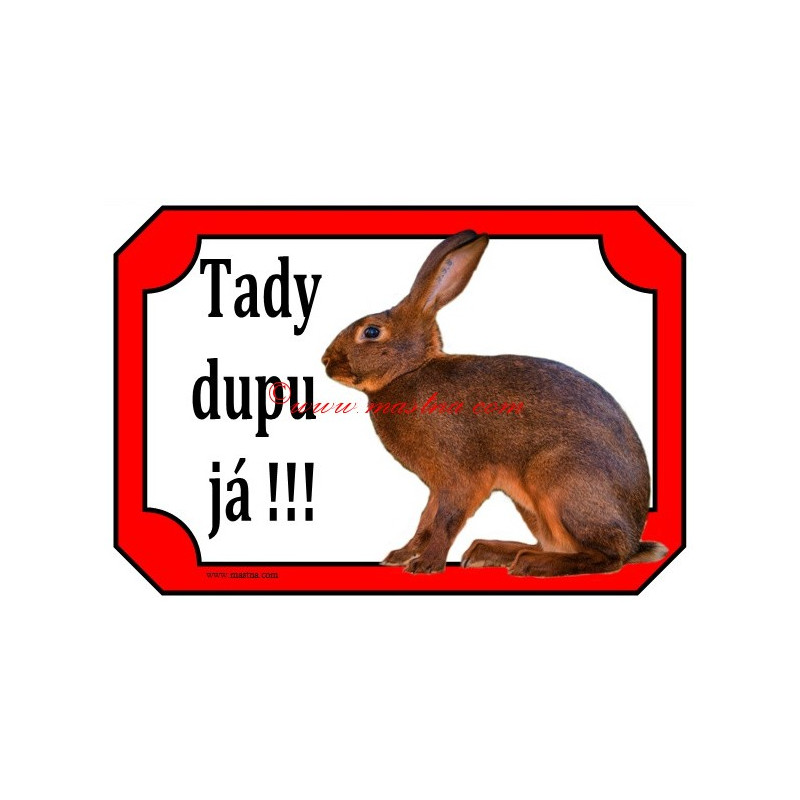 Cedulka králík zaječí