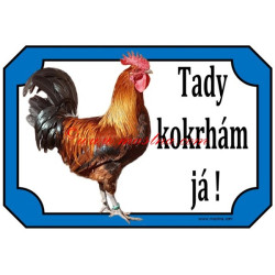 Cedulka slepice, kohout, drůbež, česká zlatá kropenka