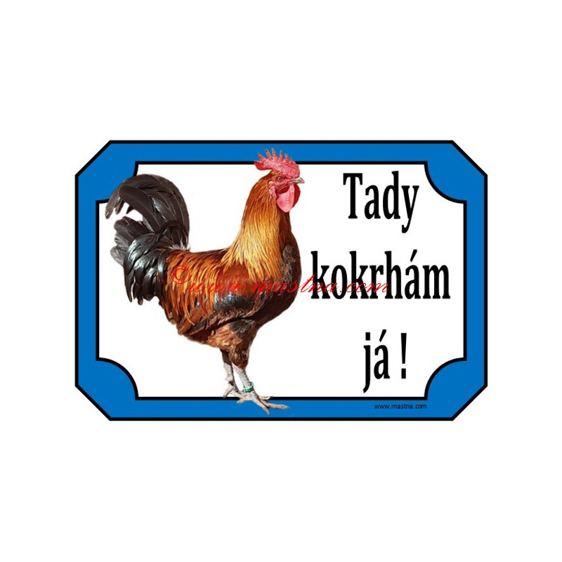 Cedulka slepice, kohout, drůbež, česká zlatá kropenka