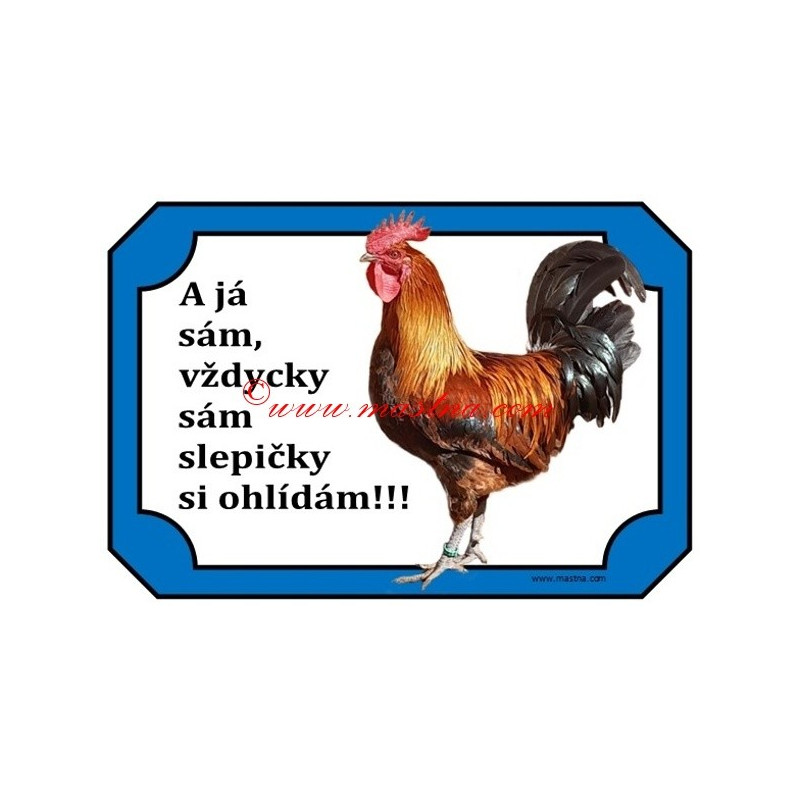 Cedulka slepice, kohout, drůbež, česká zlatá kropenka