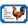 Cedulka slepice, kohout, drůbež, česká zlatá kropenka