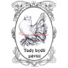 Cedulka holub pávík indický