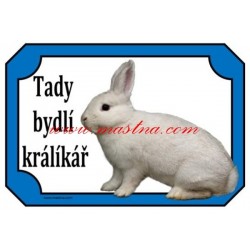 Cedulka králík český černopesíkatý