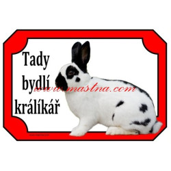 Cedulka králík český strakáč