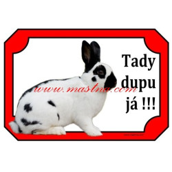 Cedulka králík český strakáč