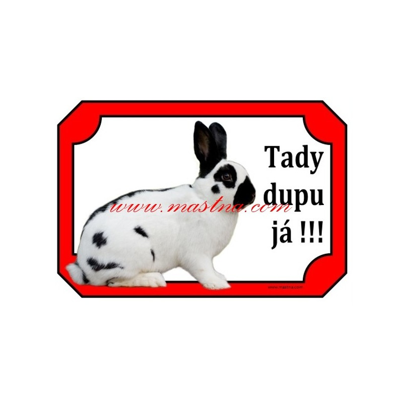 Cedulka králík český strakáč