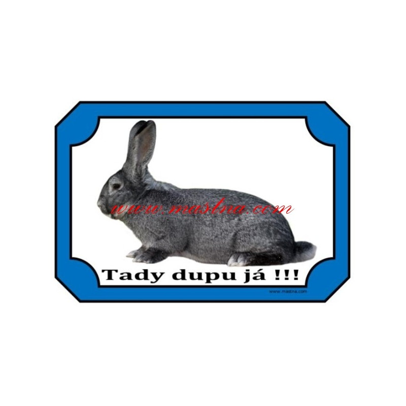 Cedulka králík činčila velká