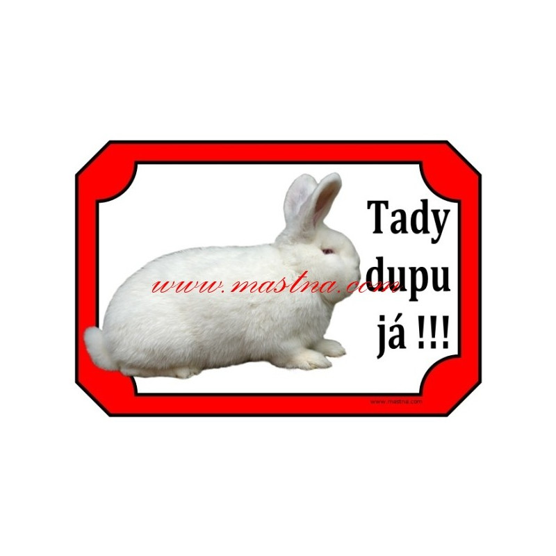 Cedulka králík novozélandský bílý