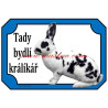 Cedulka králík rex dalmatinský strakáč