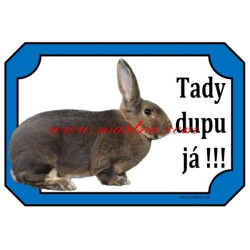 Cedulka králík rex slovenský sivomodrý